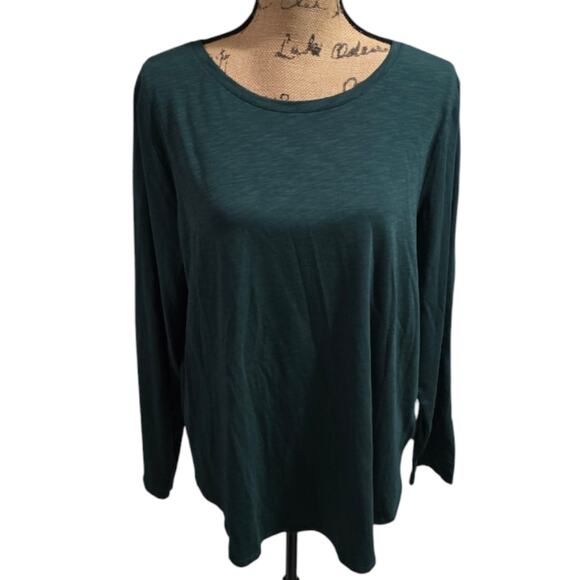 Tahari‎ Hunter Green Women's Cozy Long Sleeve Top Plus Size XXL NEW - Picture 2 of 7